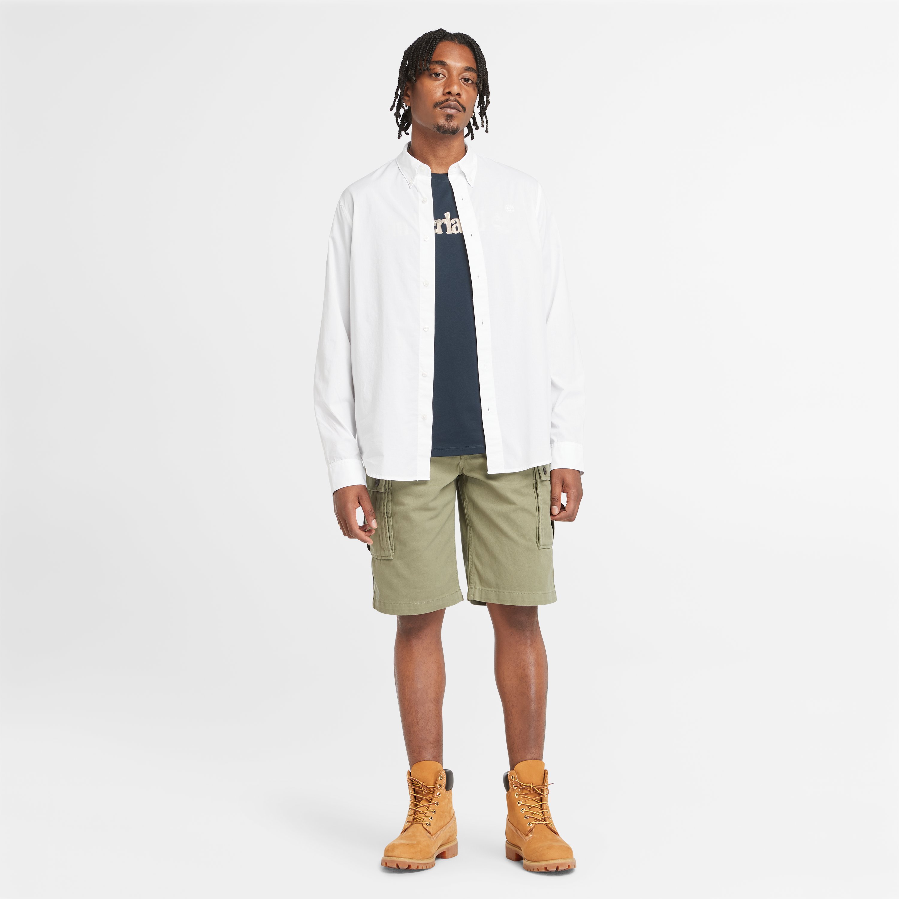 Long Sleeve Stretch Poplin Shirt  for Men