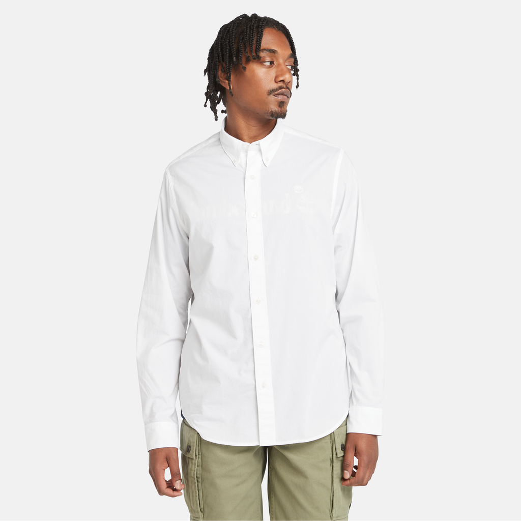Long Sleeve Stretch Poplin Shirt  for Men