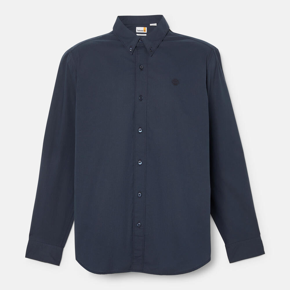 TIMBERLAND REGULAR FIT STRETCH POPLIN SHIRT FOR MEN IN NAVY