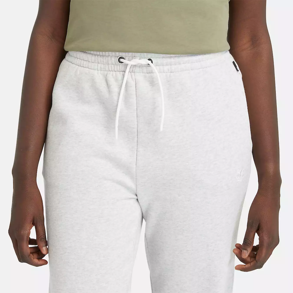 Light grey Timberland® Brushed Back Joggers for Women. Soft, brushed-back fabric for comfort and warmth. Relaxed fit with jogger silhouette for freedom of movement. Drawcord waistband for adjustable fit.