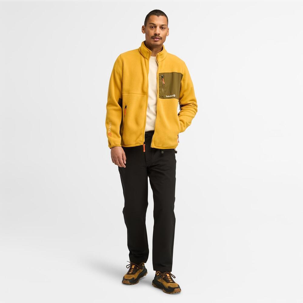 Sherburne Polartec 200 Mix Media Full Zip Fleece Sweater For Men
