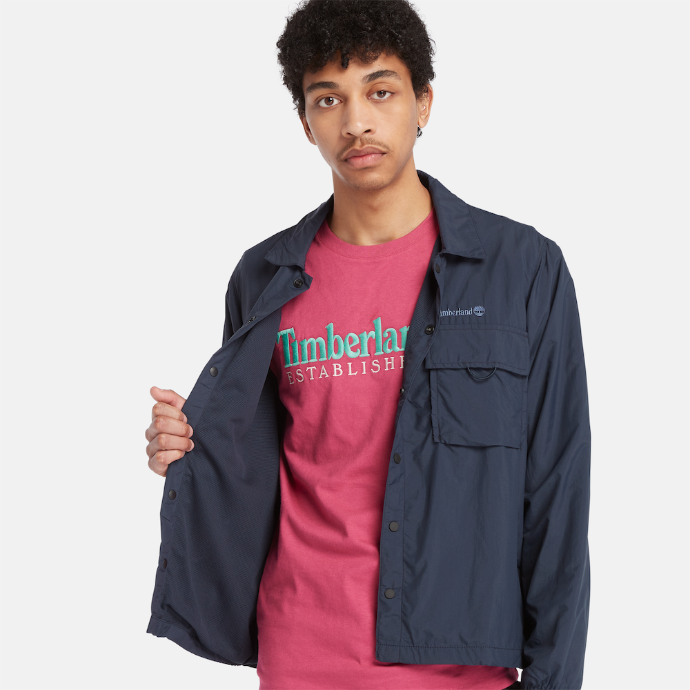 TIMBERLAND WATER REPELLENT LIGHTWEIGHT SHIRT FOR MEN IN NAVY