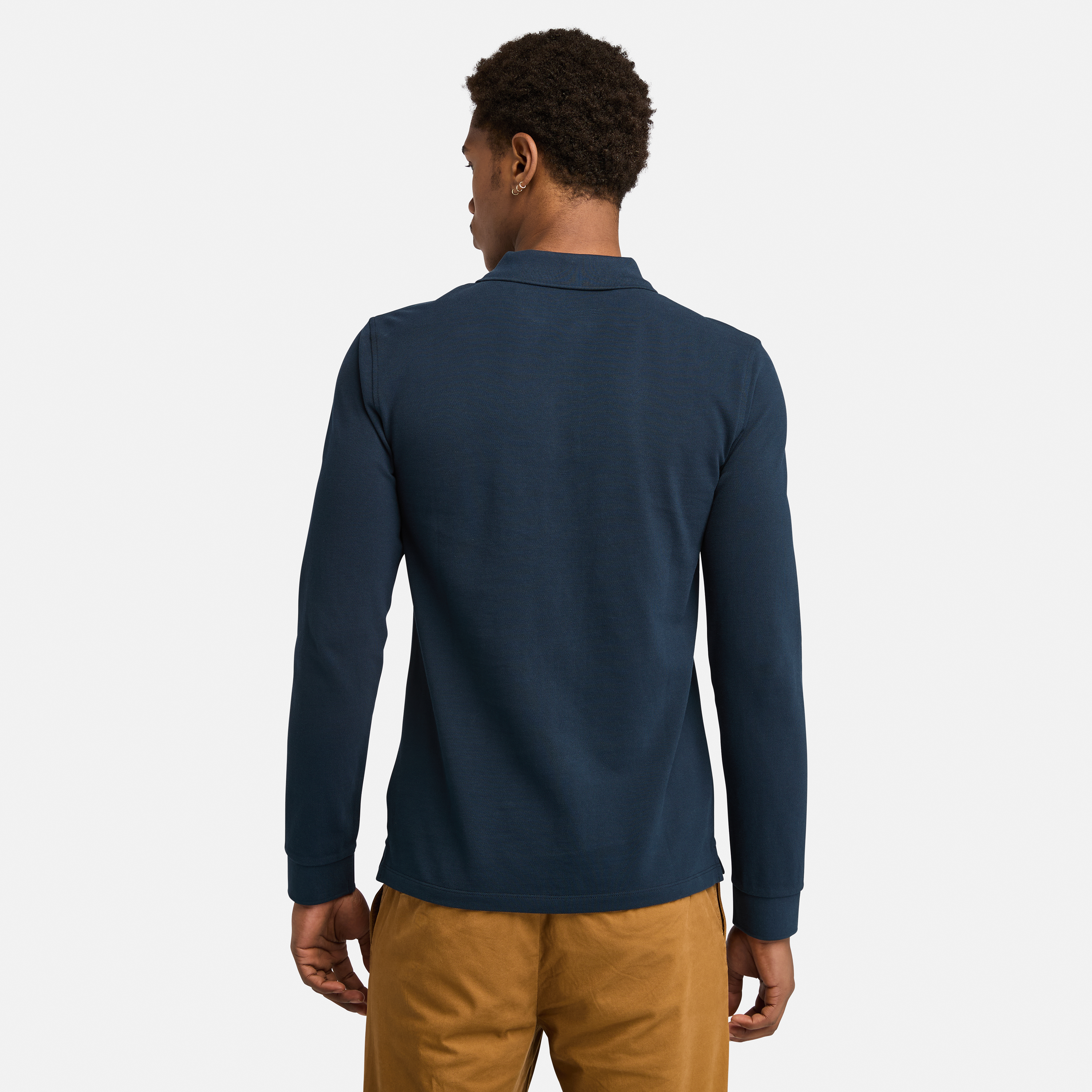 Millers River Long Sleeve Pique Polo For Men
