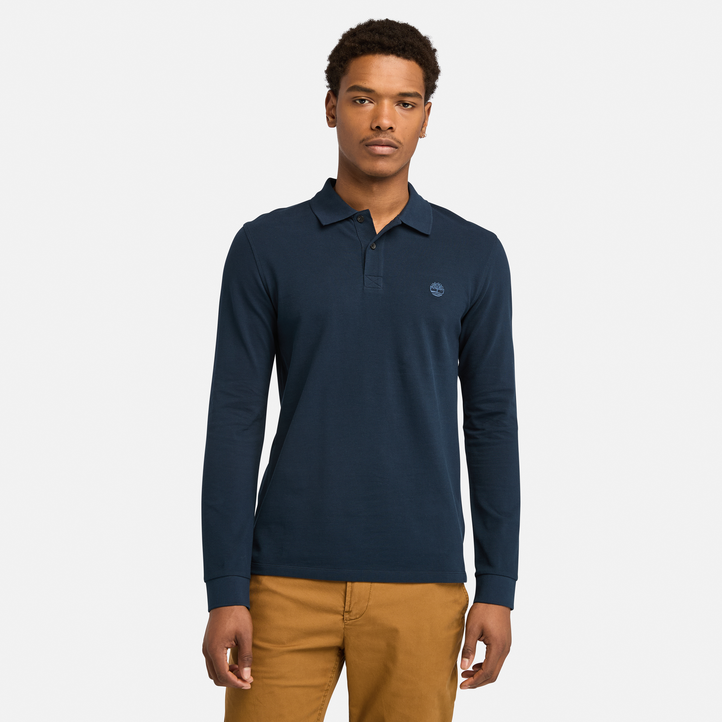 Millers River Long Sleeve Pique Polo For Men