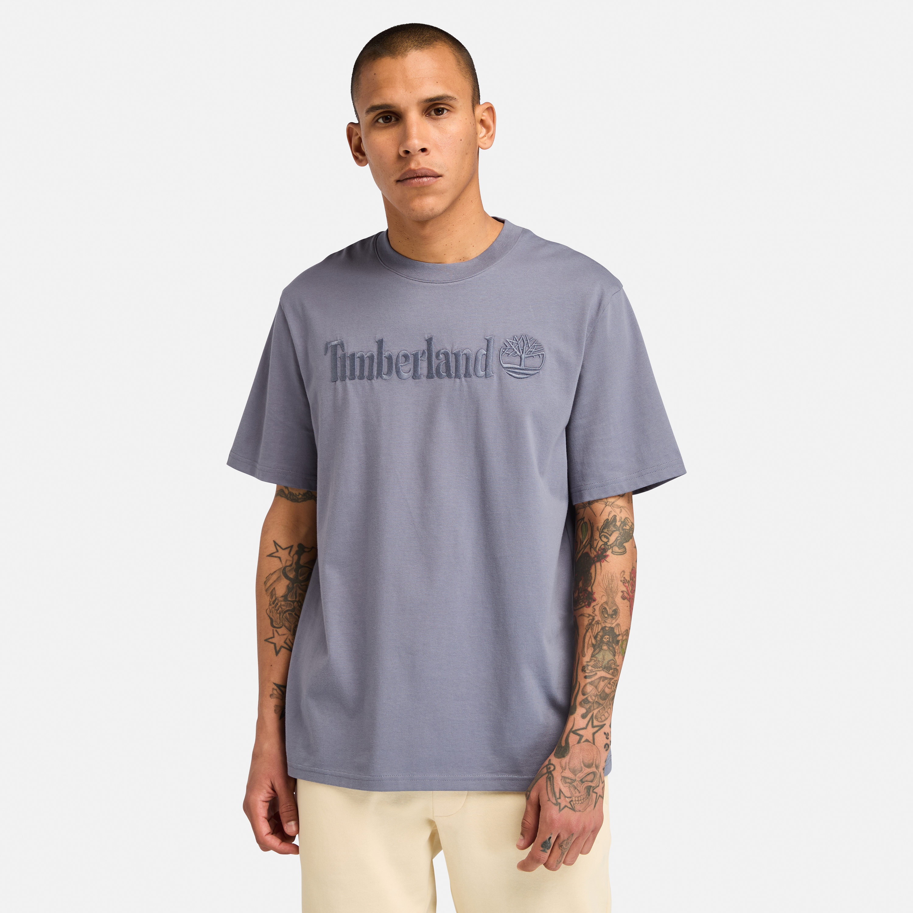 Embroidery Tonal T-Shirt for Men
