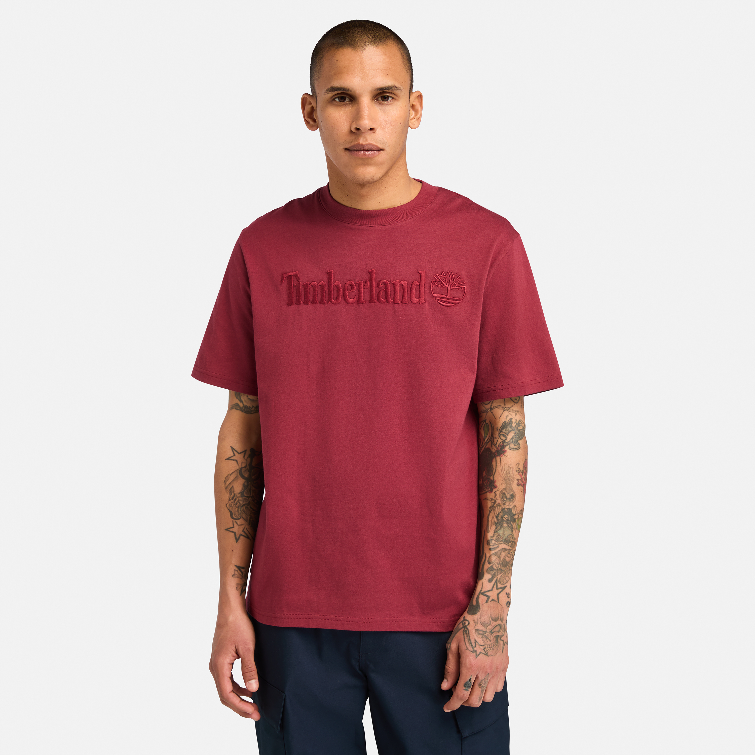 Embroidery Tonal T-Shirt for Men