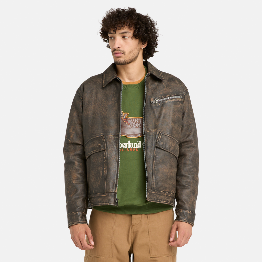 Strafford Leather Bomber Jacket For Men