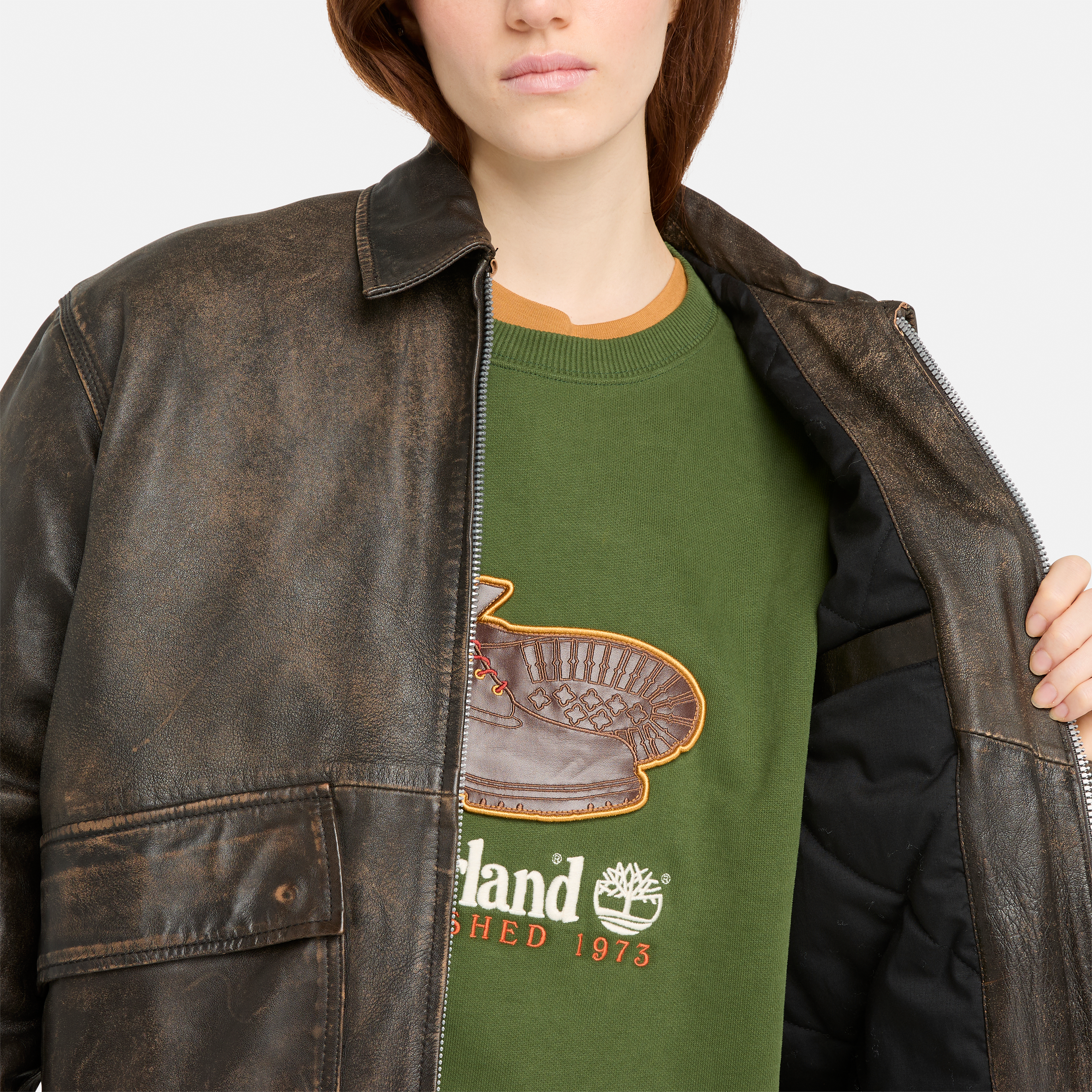 Strafford Leather Bomber Jacket For Men
