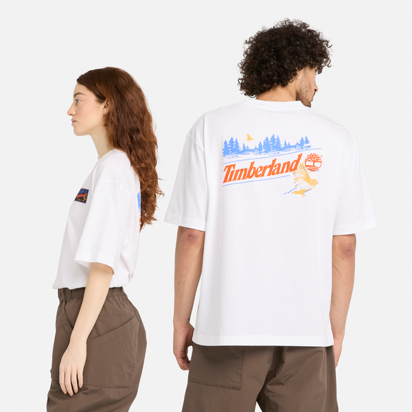 All Gender Short Sleeve Graphic T-Shirt in White – Timberland