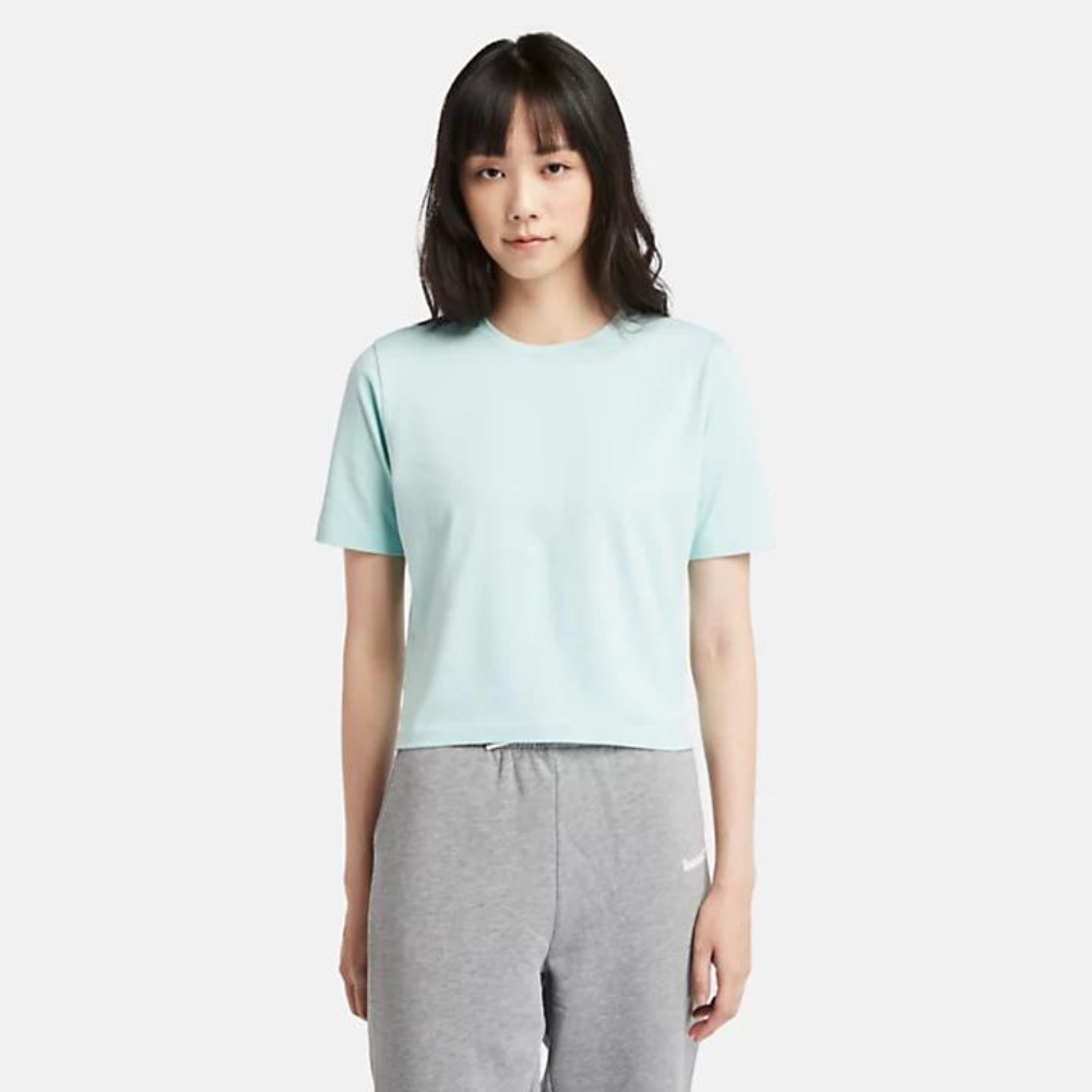 Timberland Cropped T-Shirt For Women In Light Blue
