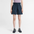Navy Timberland Utility Summer Shorts for Women. Lightweight, breathable materials for day-long comfort during warm weather adventures. Versatile silhouette with pockets for added functionality. 