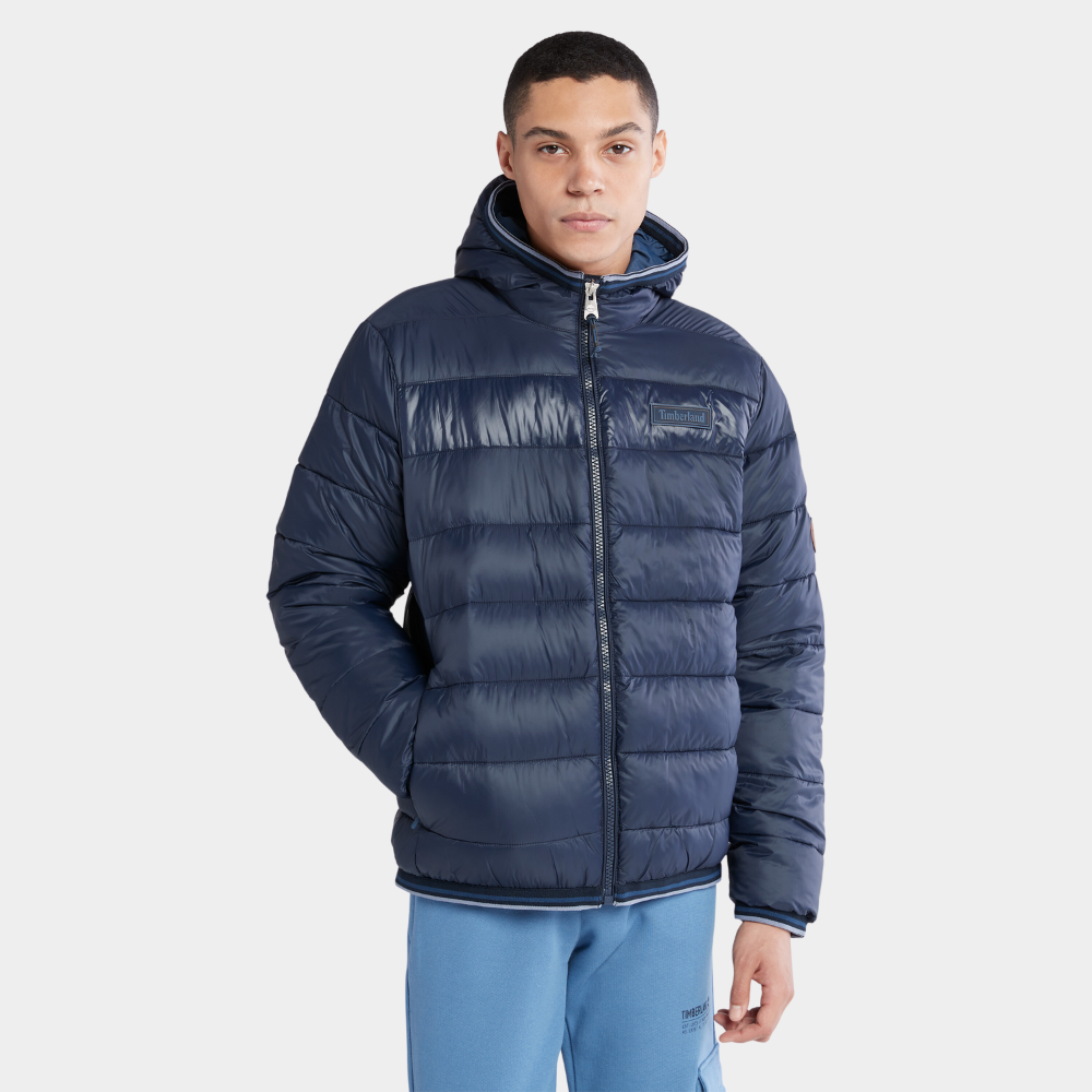 TIMBERLAND MID WEIGHT HOODED JACKET FOR MEN IN DEEP BLUE