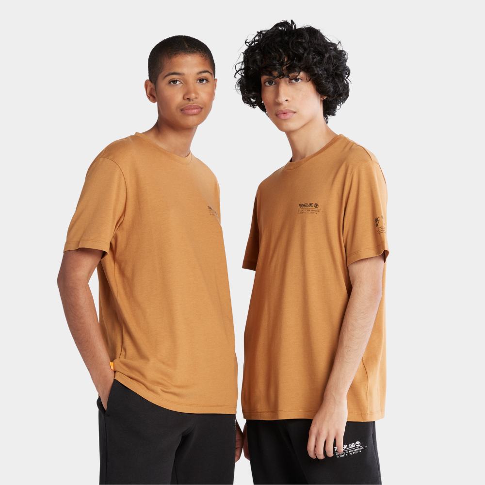 TIMBERLAND LUXE COSSENTIALS TENCEL X REFIBRA T-SHIRT FOR ALL GENDER IN WHEAT