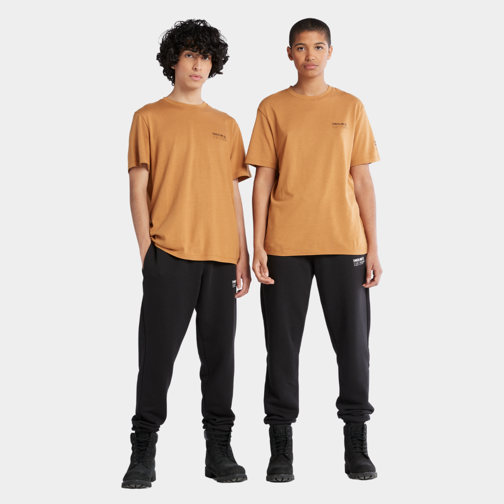 TIMBERLAND LUXE COSSENTIALS TENCEL X REFIBRA T-SHIRT FOR ALL GENDER IN WHEAT