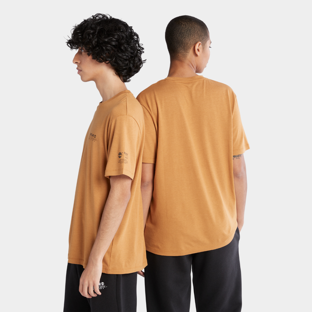 TIMBERLAND LUXE COSSENTIALS TENCEL X REFIBRA T-SHIRT FOR ALL GENDER IN WHEAT