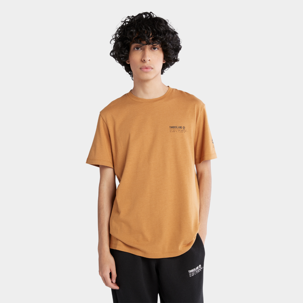 TIMBERLAND LUXE COSSENTIALS TENCEL X REFIBRA T-SHIRT FOR ALL GENDER IN WHEAT