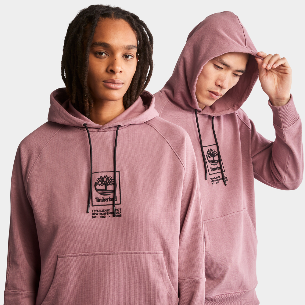 Heavyweight Logo Hoodie for All Gender In Salmon Pink – Timberland ...