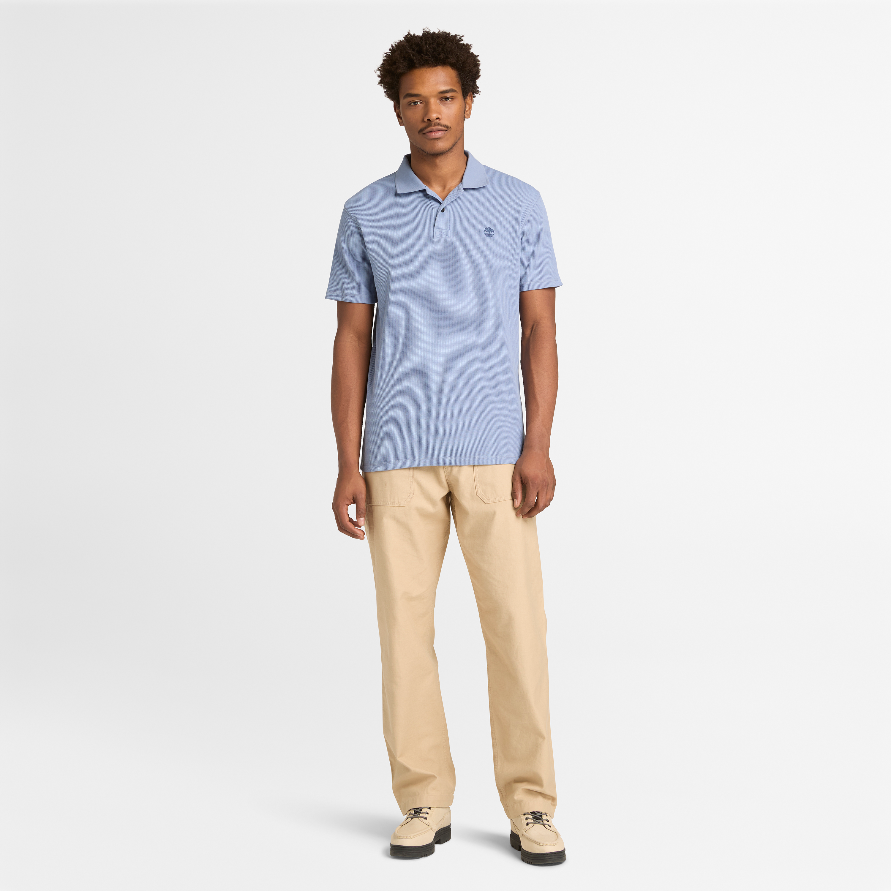 Wharf River Waffle Short Sleeve Polo For Men