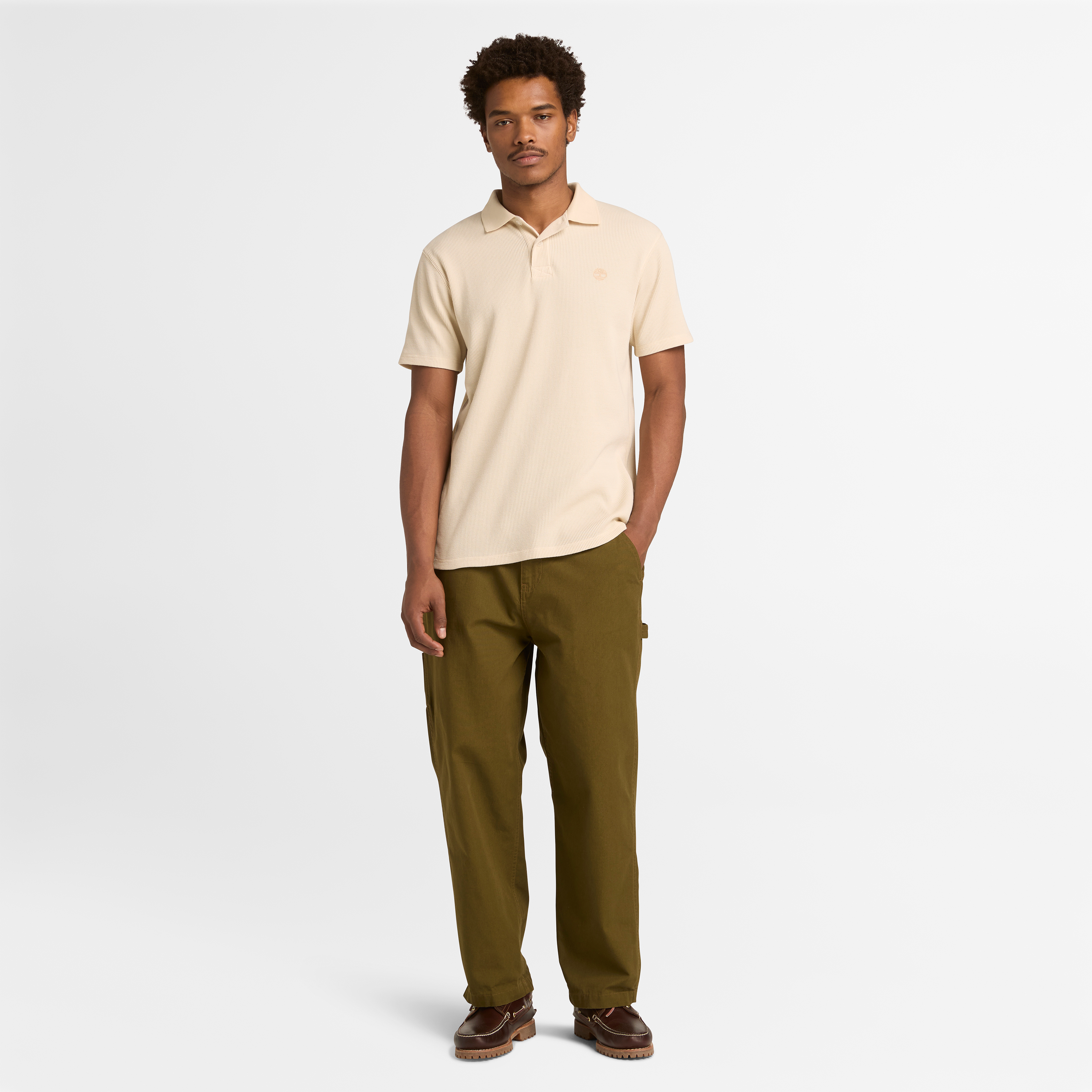 Wharf River Waffle Short Sleeve Polo For Men