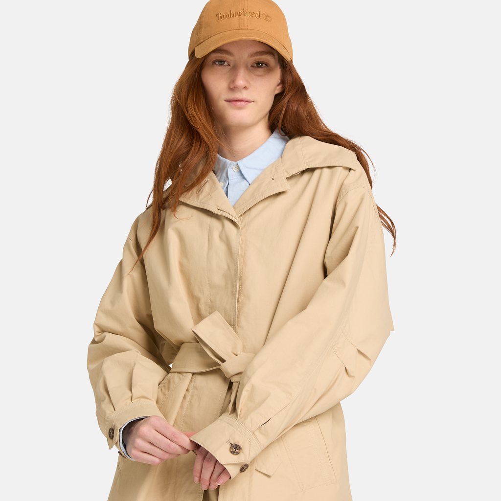 Water Repellent Long Mac Coat For Women