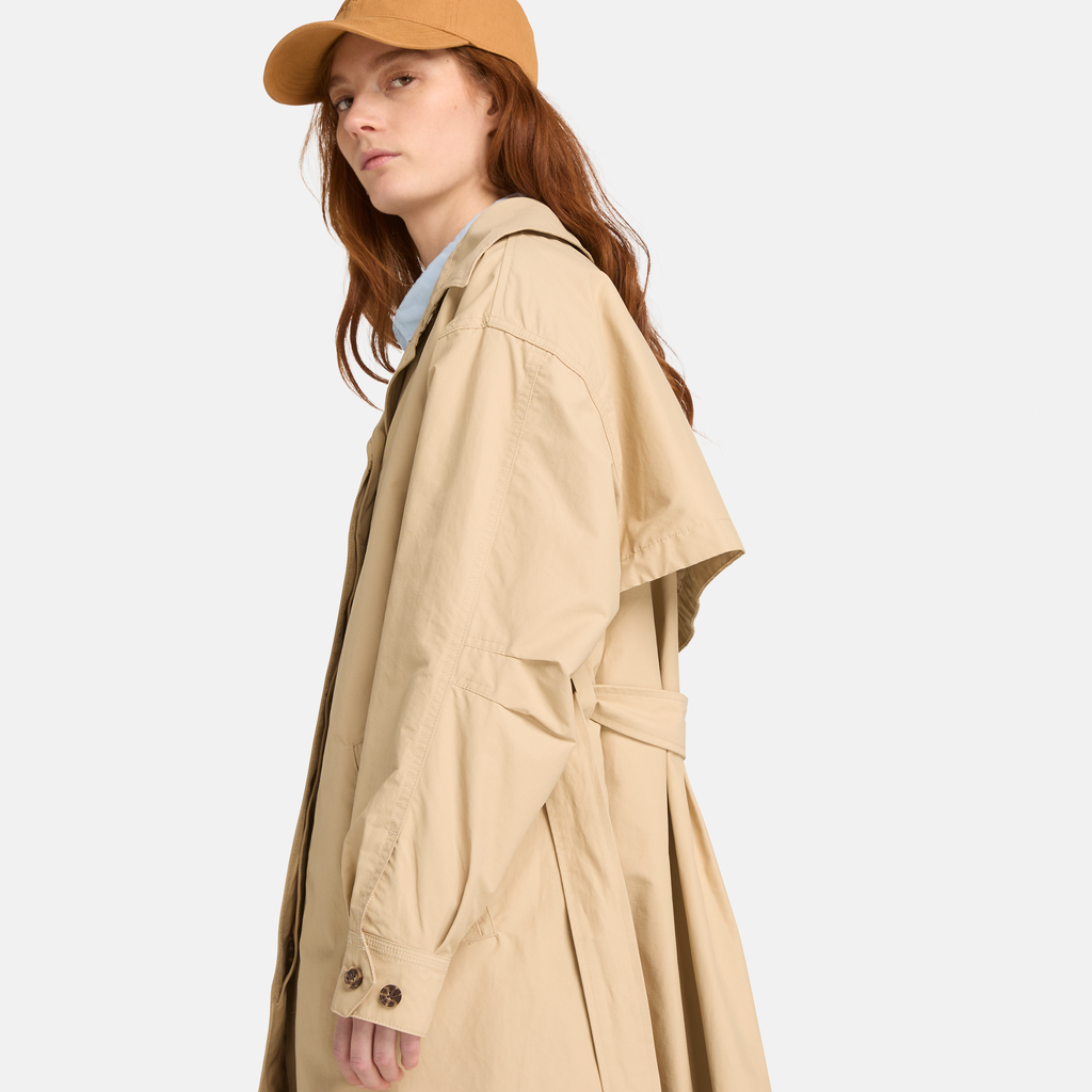 Water Repellent Long Mac Coat For Women