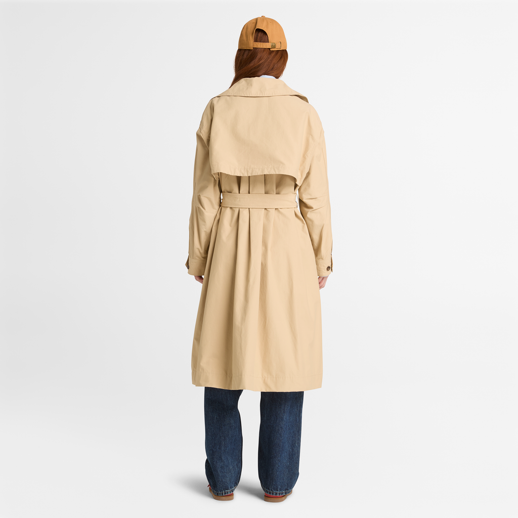 Water Repellent Long Mac Coat For Women
