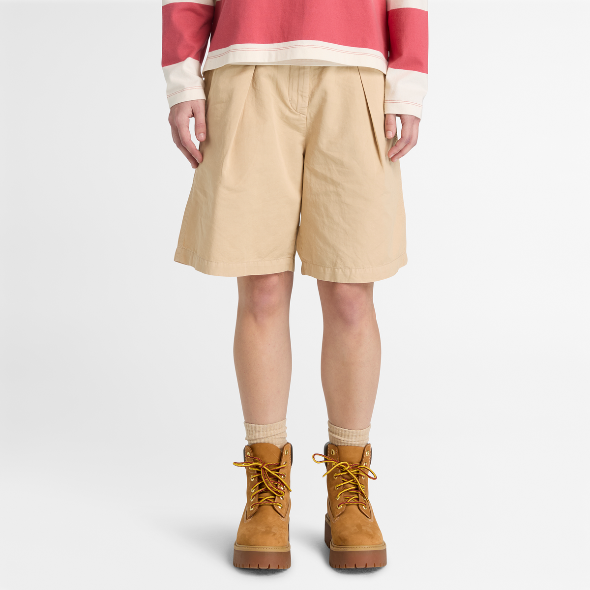 Cotton Linen Bermuda Shorts For Women