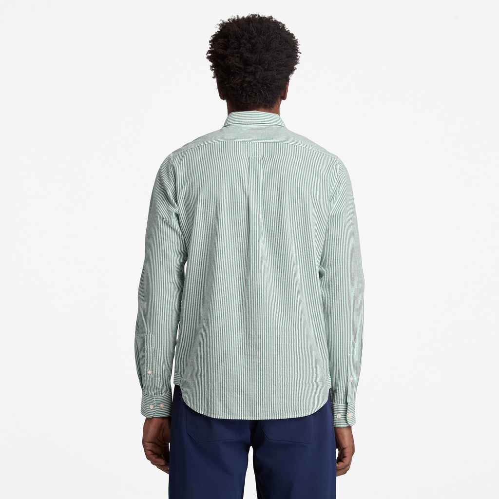 Seersucker Resort Long Sleeve Shirt For Men
