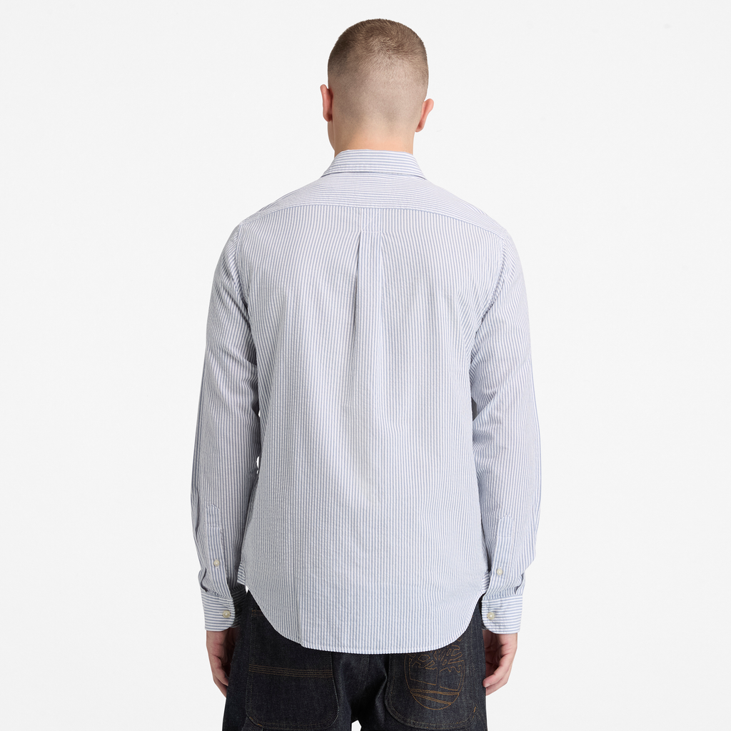 Seersucker Resort Long Sleeve Shirt For Men