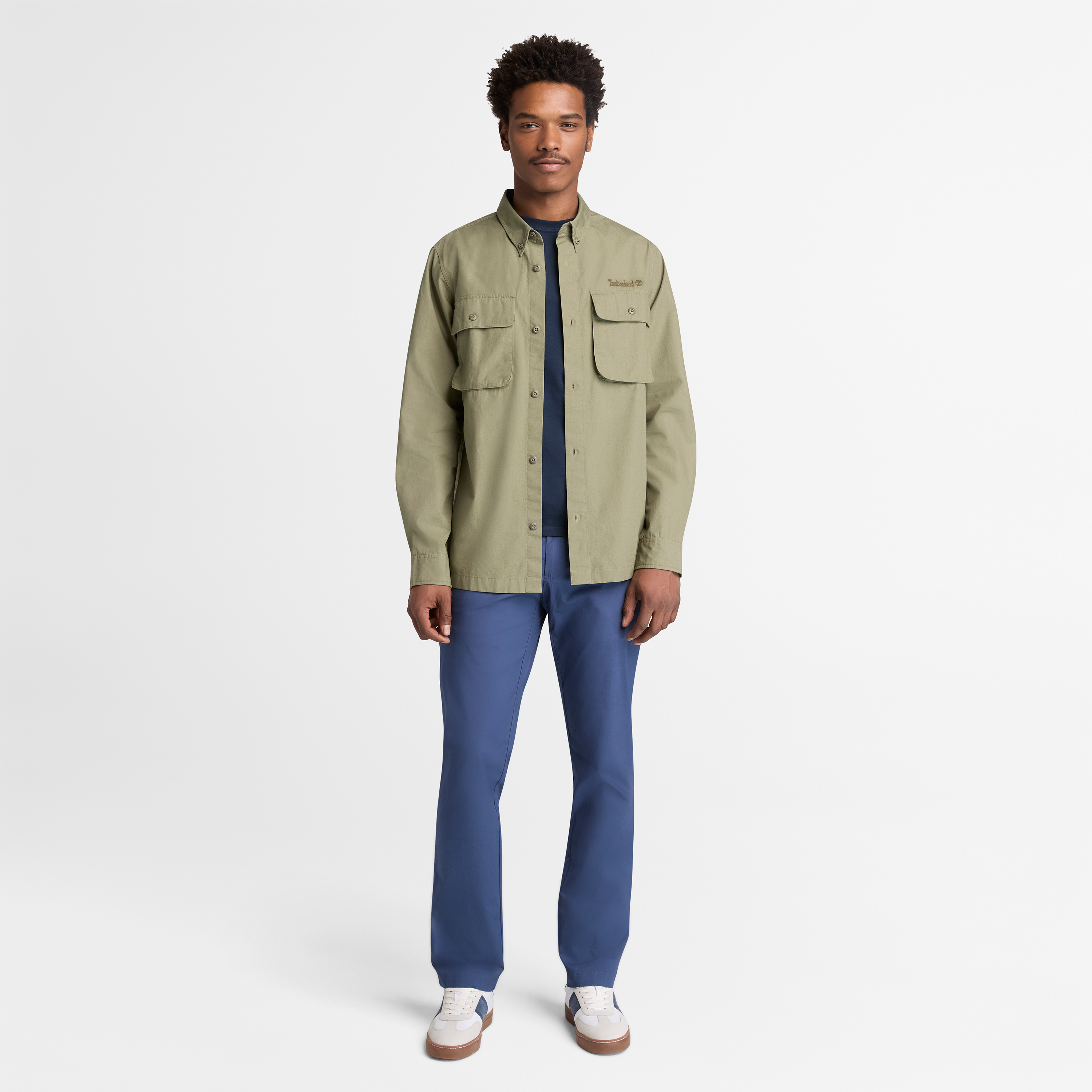 Long Sleeve Utility Overshirt For Men