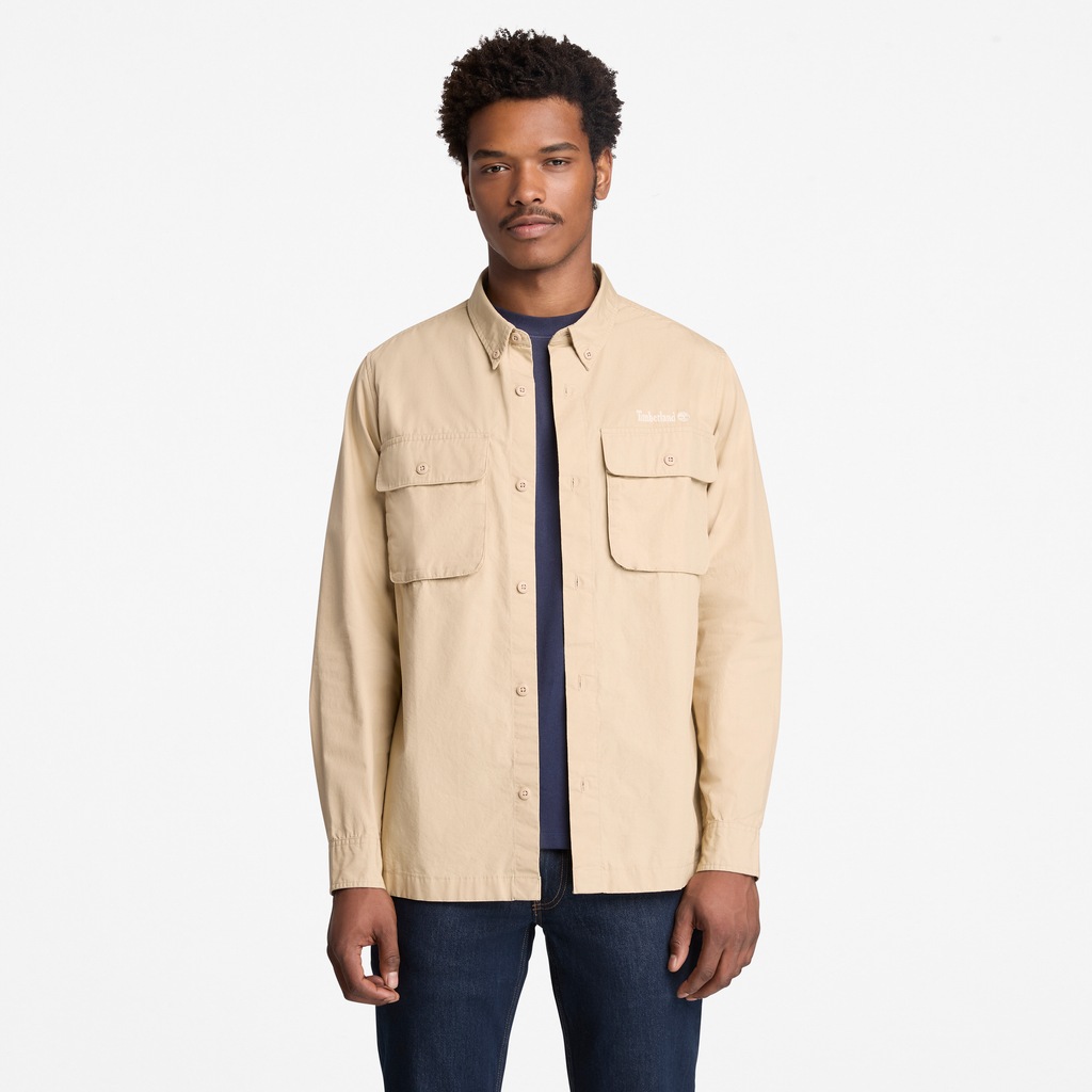 Long Sleeve Utility Overshirt For Men