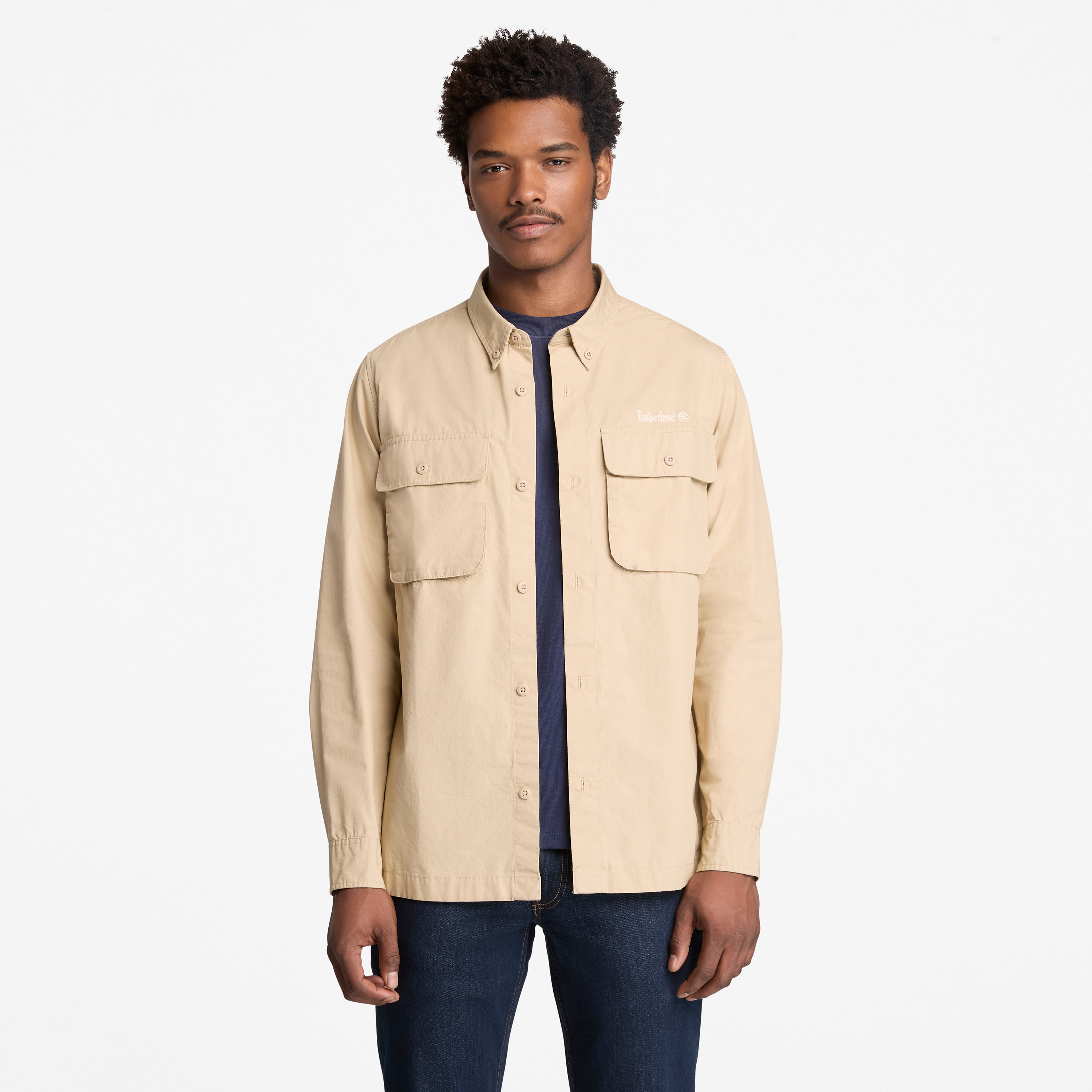 Long Sleeve Utility Overshirt For Men