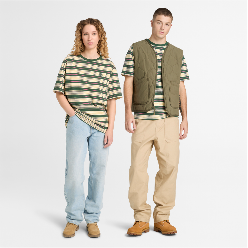 Stripe  Short Sleeve T-Shirt For Men