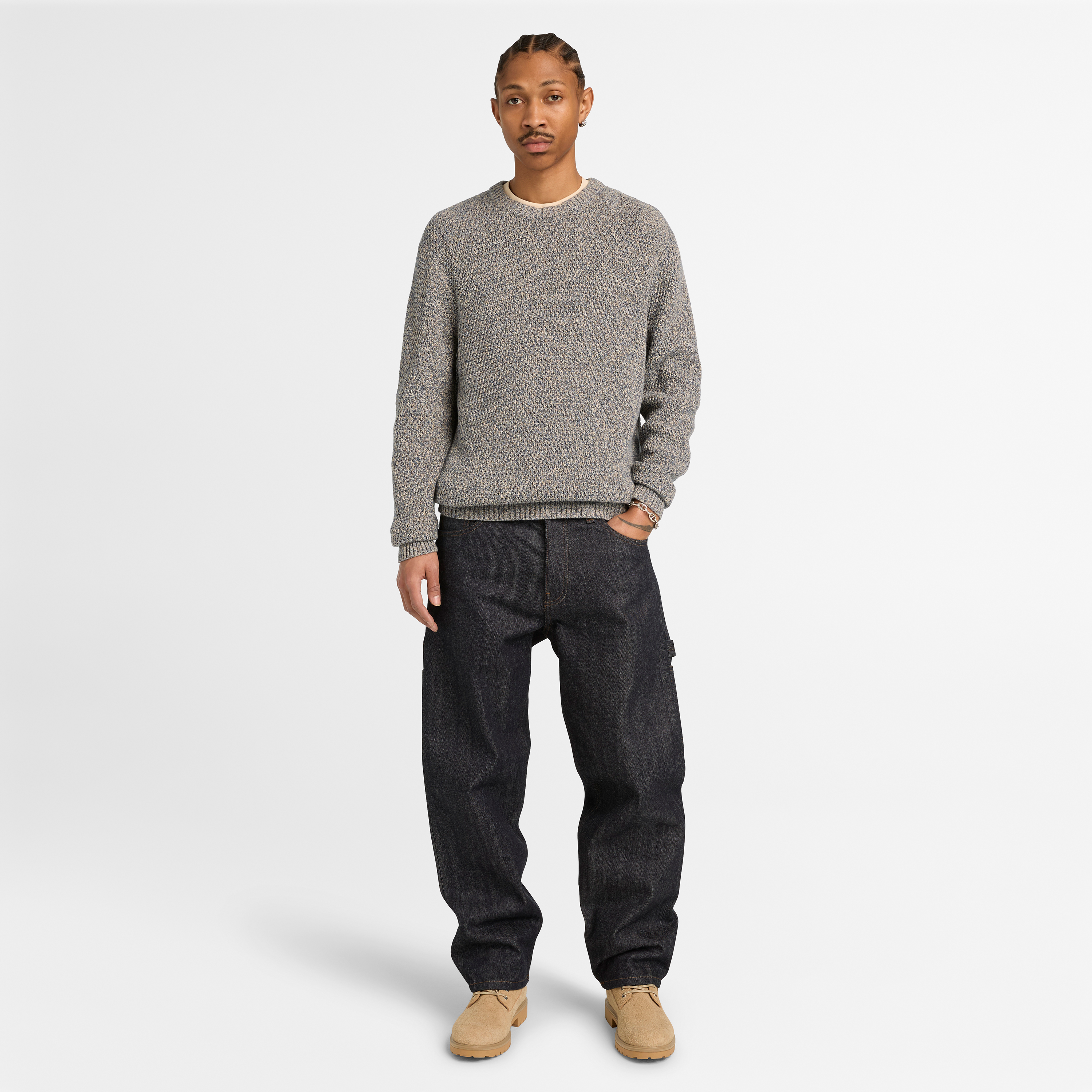 Cotton Textured Sweater For Men