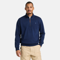 Indigo 1/4 Zip Sweatshirt For Men