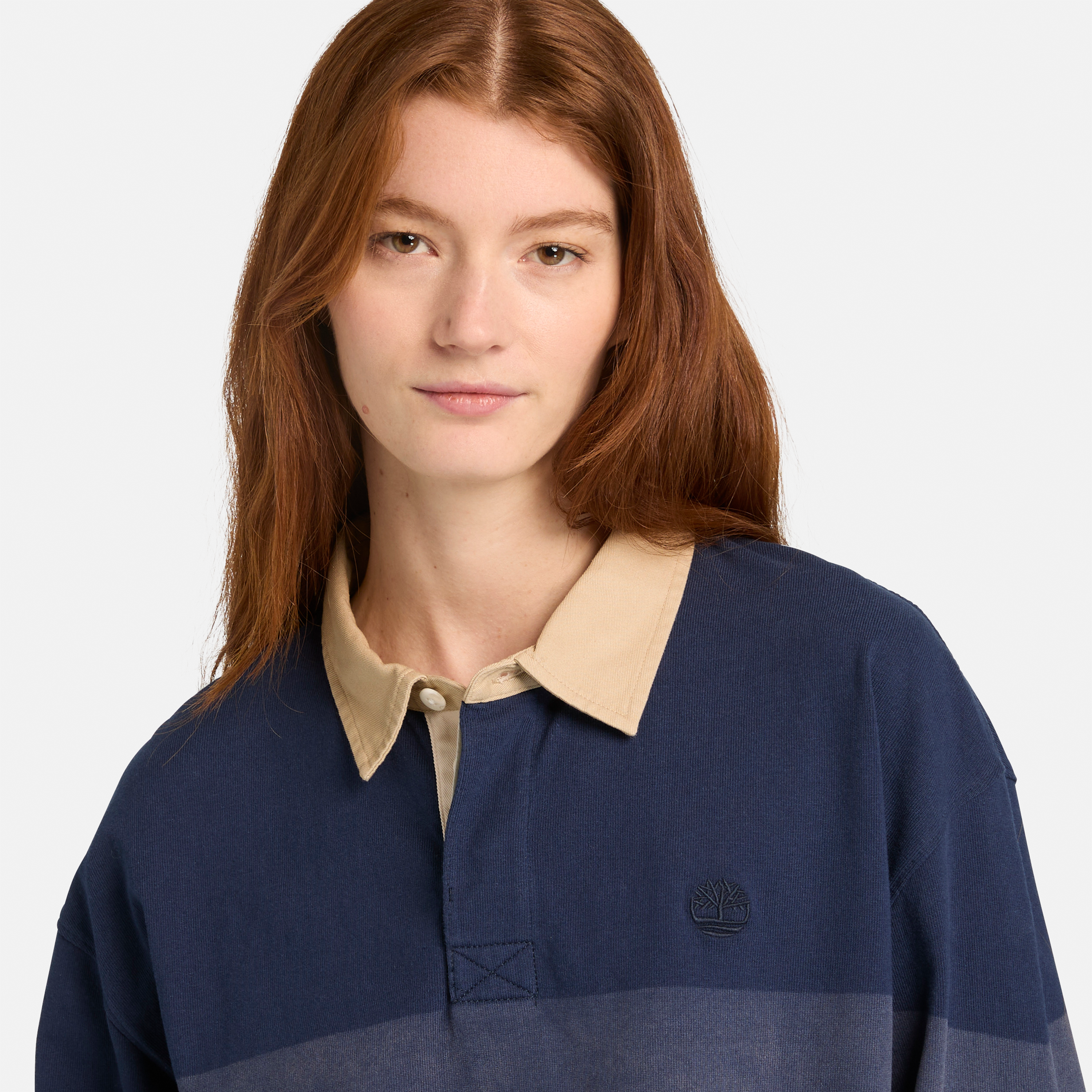 Striped Rugby Long Sleeve Polo For Men