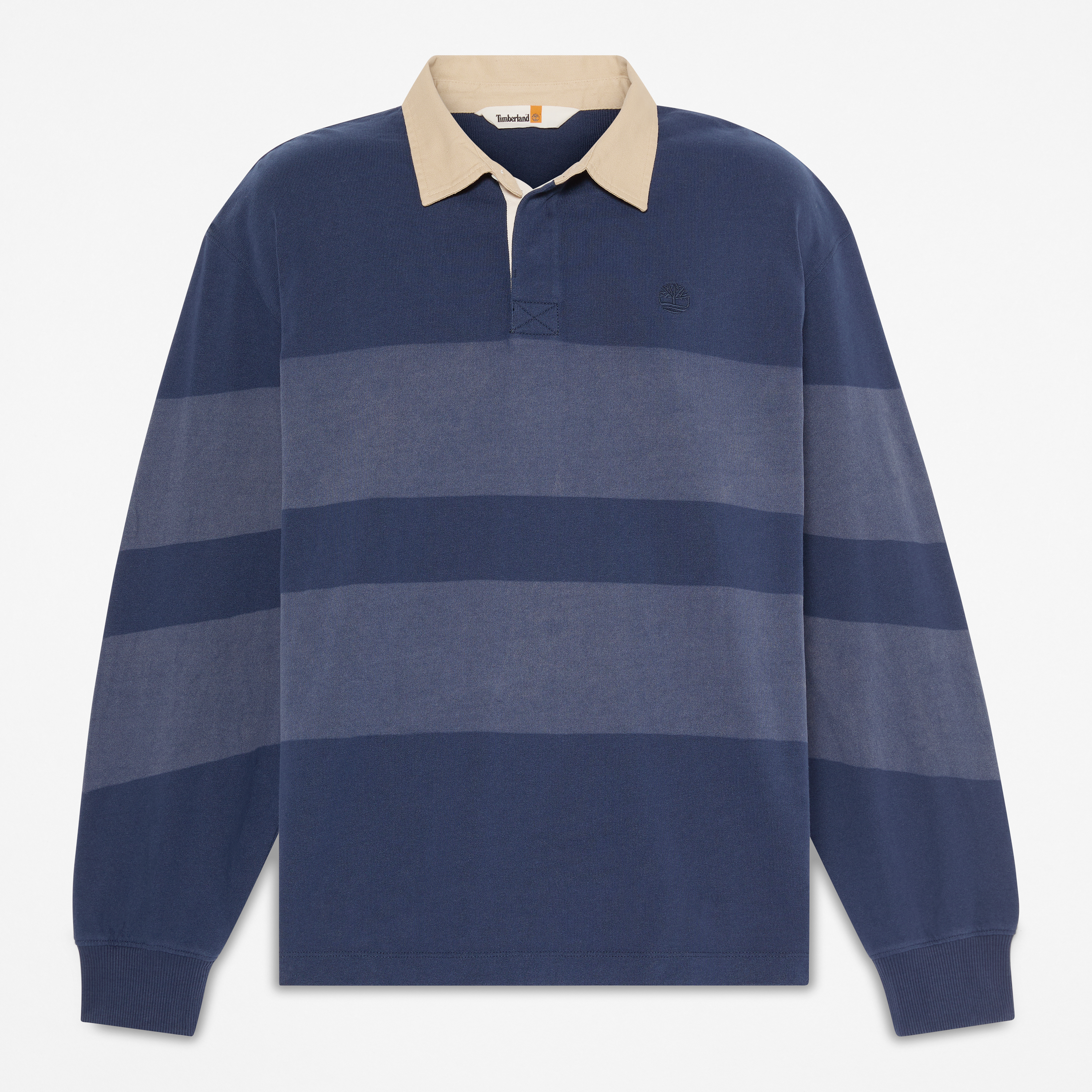 Striped Rugby Long Sleeve Polo For Men
