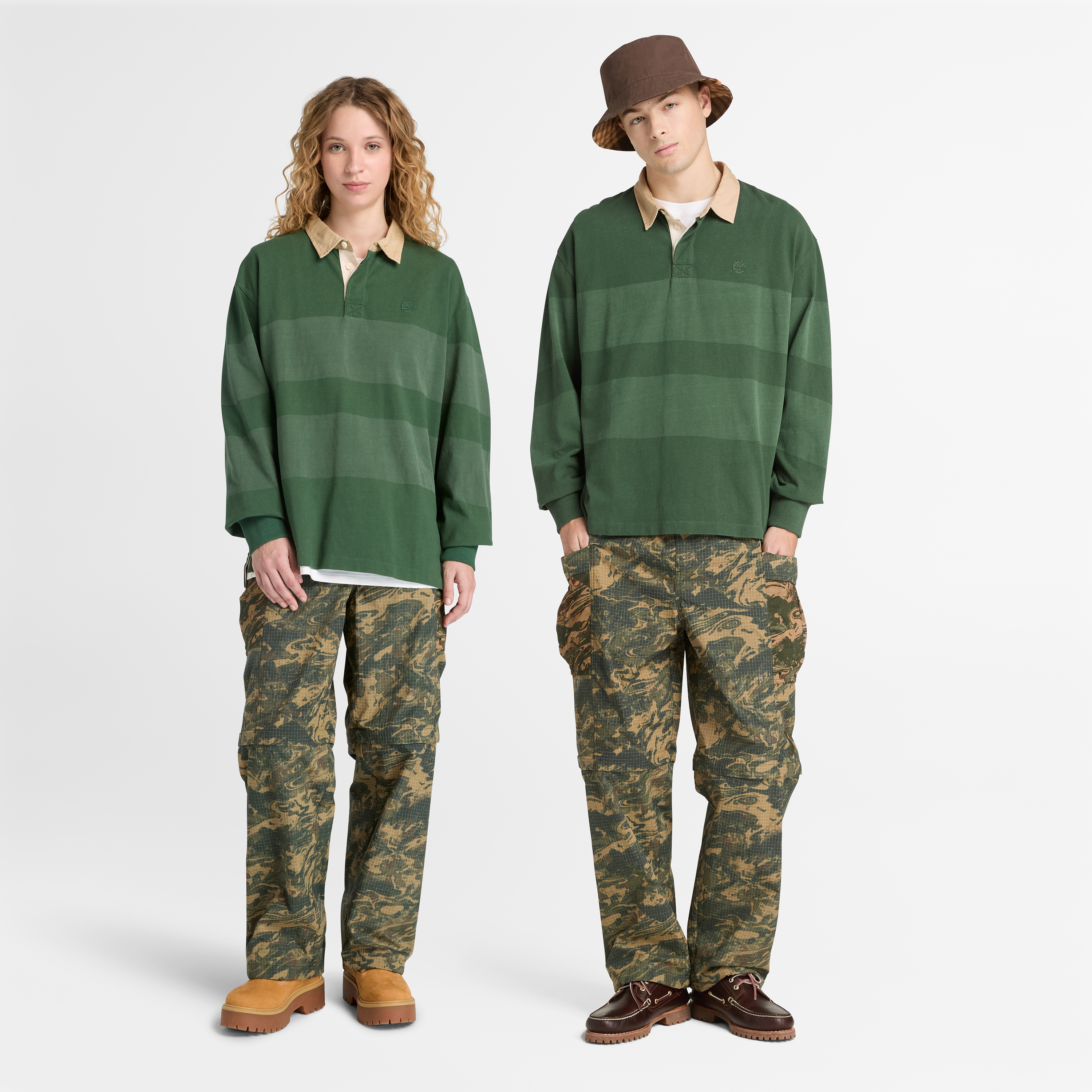 Striped Rugby Long Sleeve Polo For Men