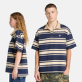 Striped Short-Sleeve Rugby Polo For Men