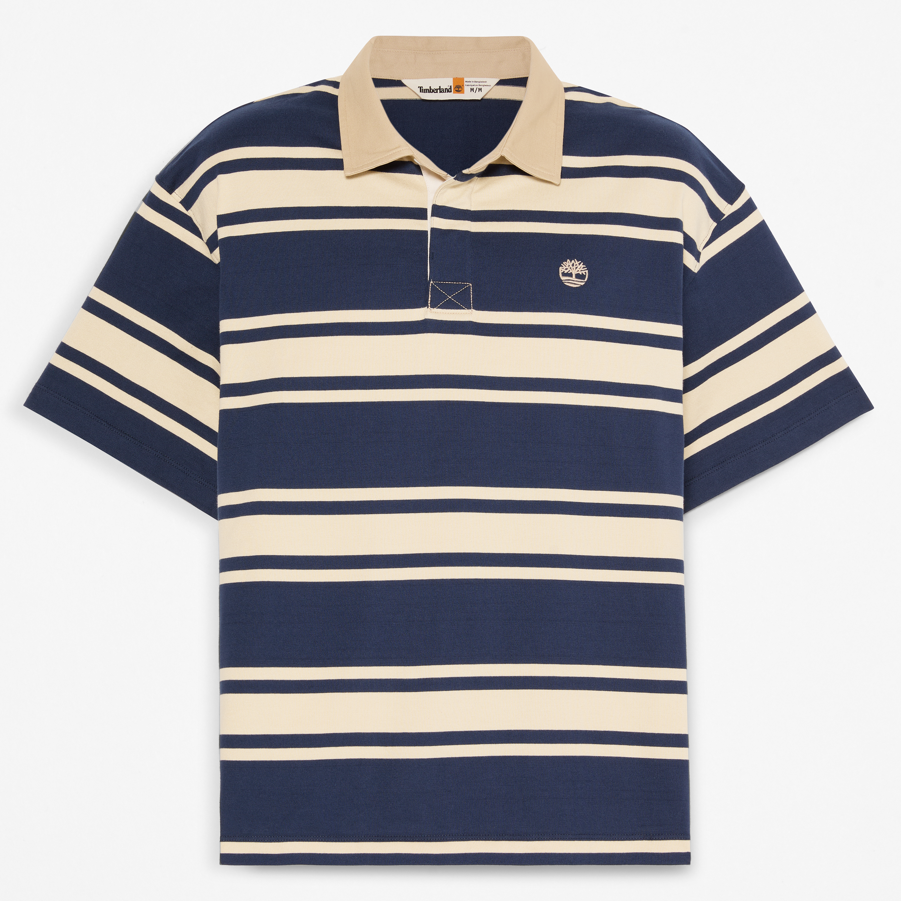 Striped Short-Sleeve Rugby Polo For Men
