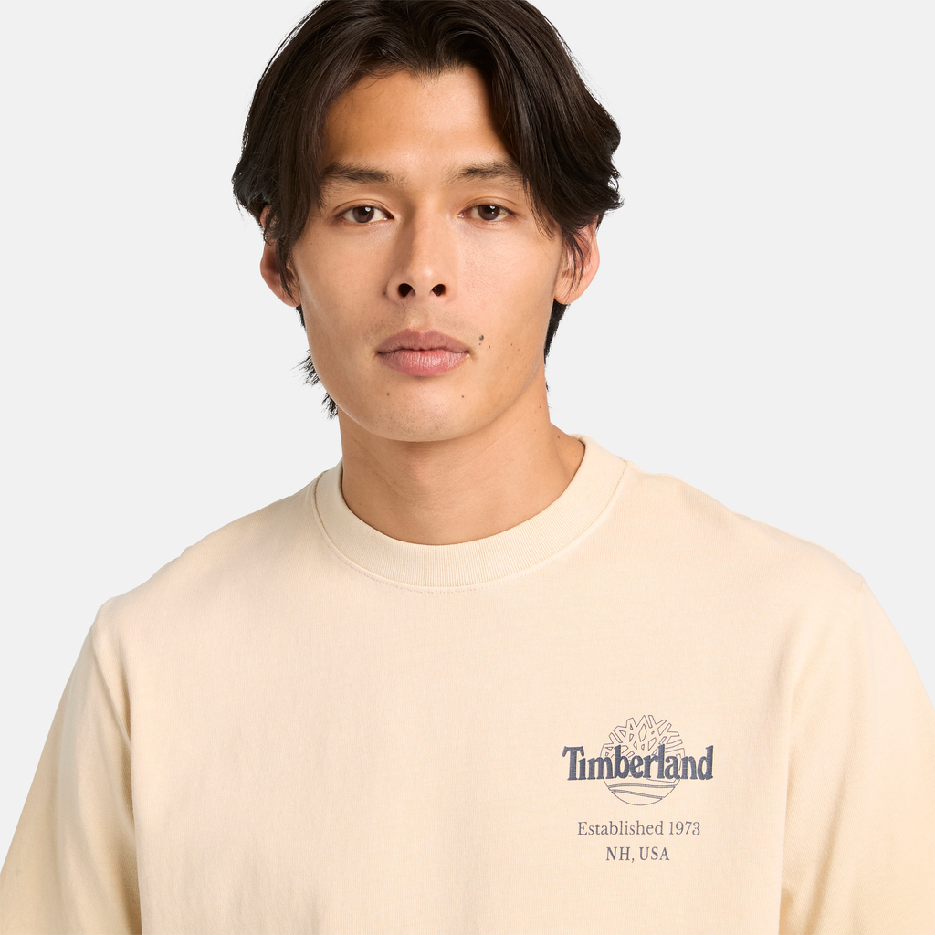 Sunfaded Back Tree Logo Graphic T-Shirt For Men