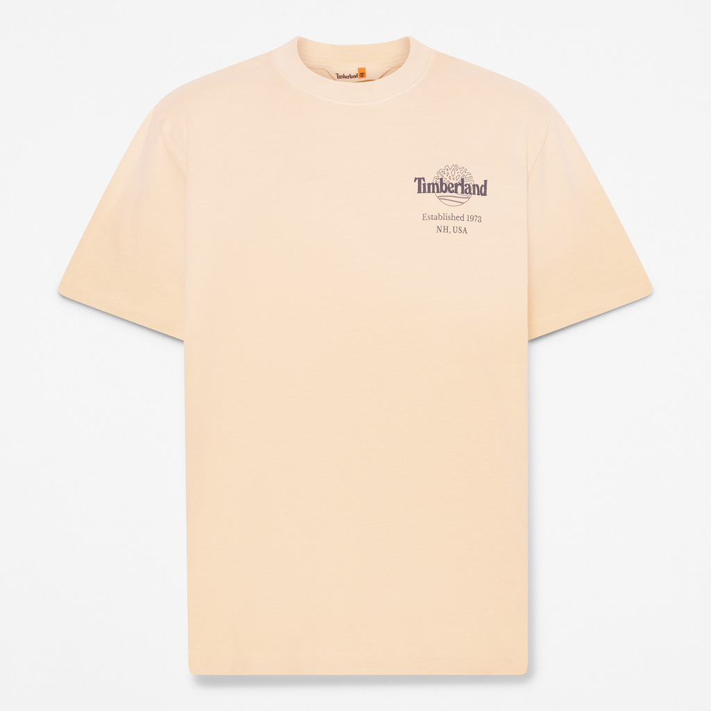 Sunfaded Back Tree Logo Graphic T-Shirt For Men