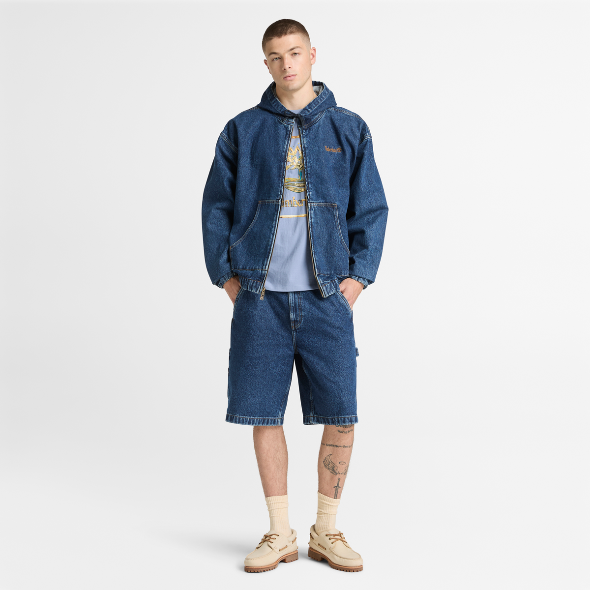 Water Stack Logo Short Sleeve T-Shirt For Men