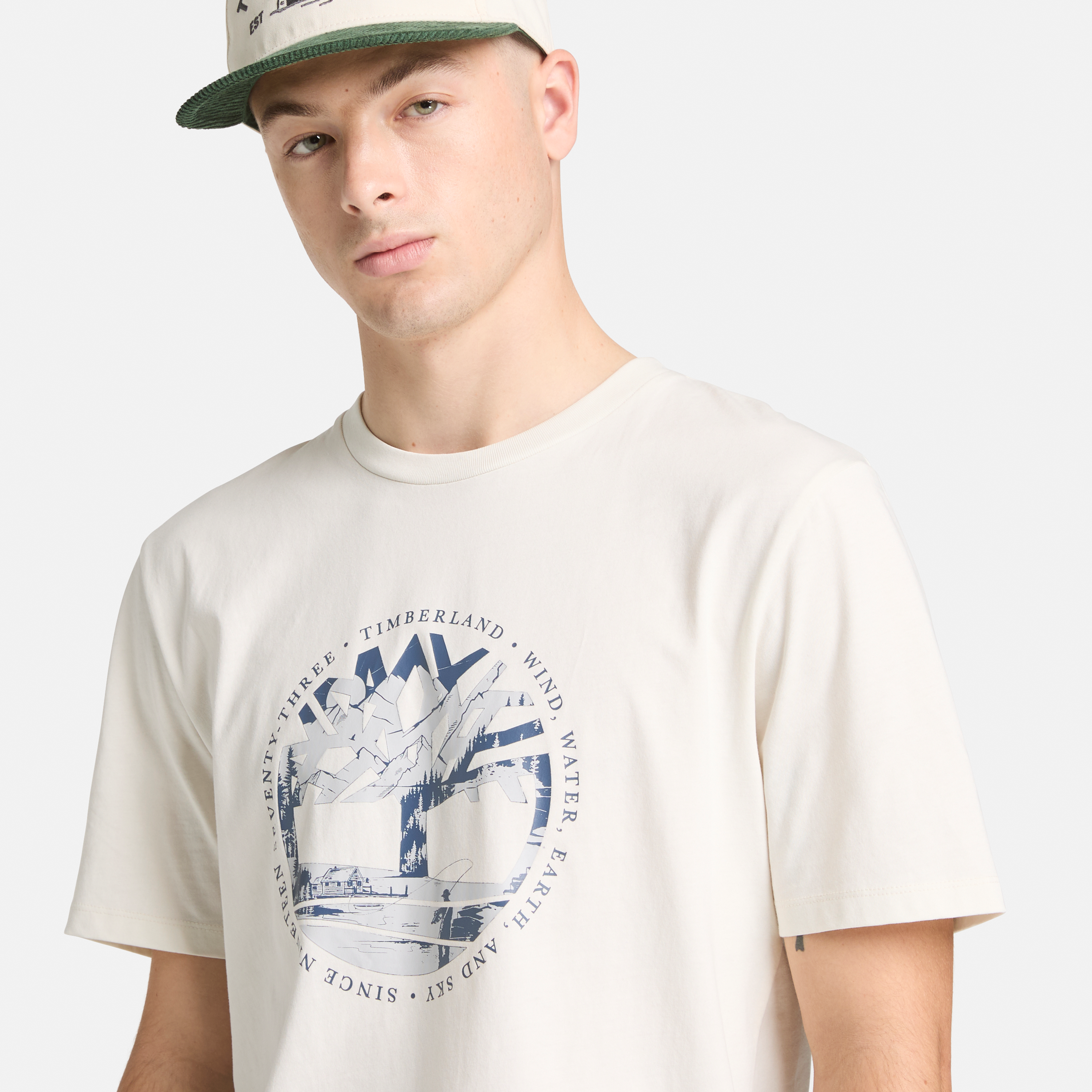 Tree Logo Lake House Graphic T-Shirt For Men