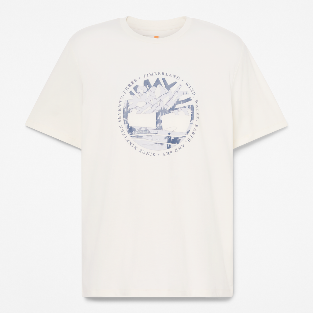 Tree Logo Lake House Graphic T-Shirt For Men