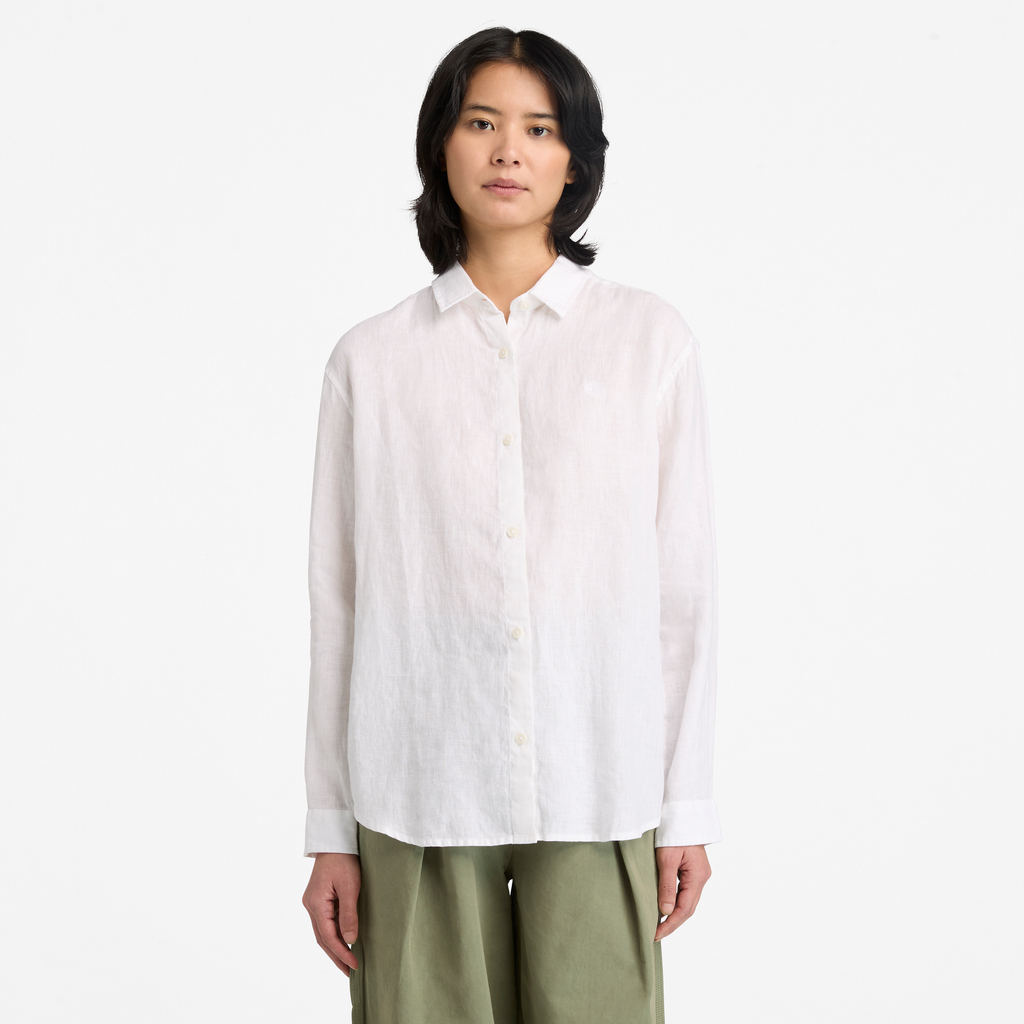 Linen Long-Sleeve Shirt For Women