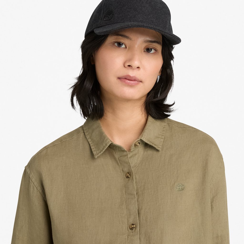 Linen Long-Sleeve Shirt For Women