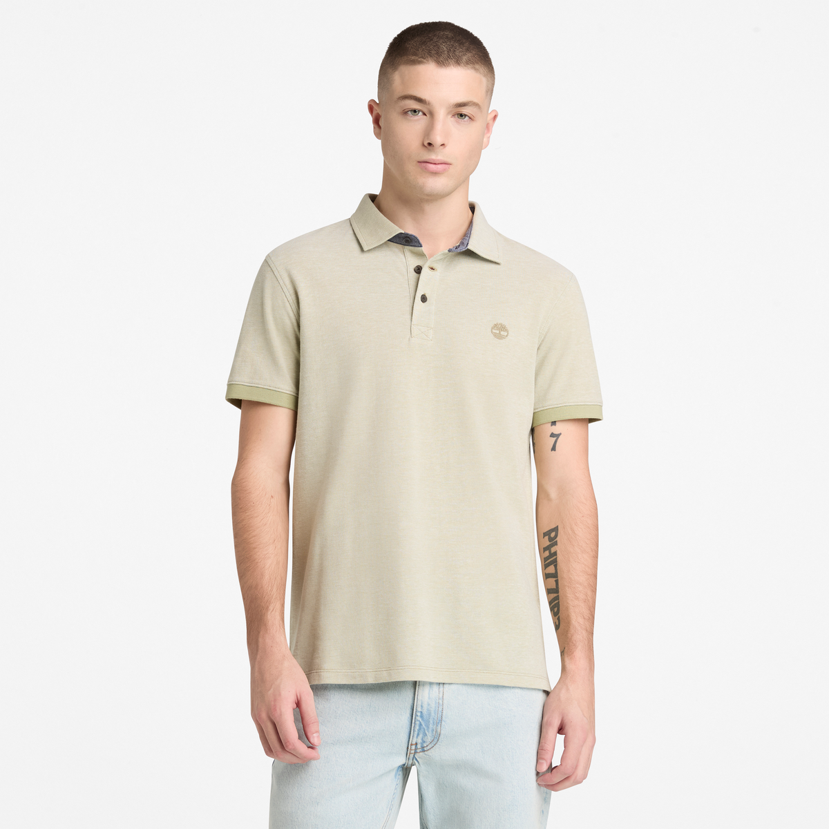 Baboosic Brook Oxford Short Sleeve Polo For Men