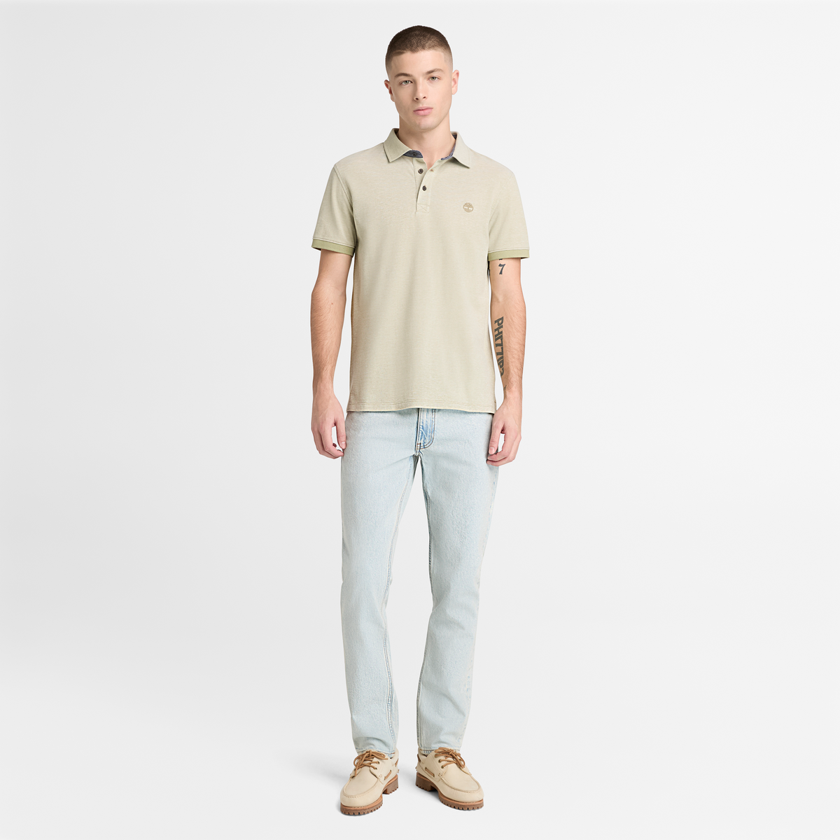 Baboosic Brook Oxford Short Sleeve Polo For Men