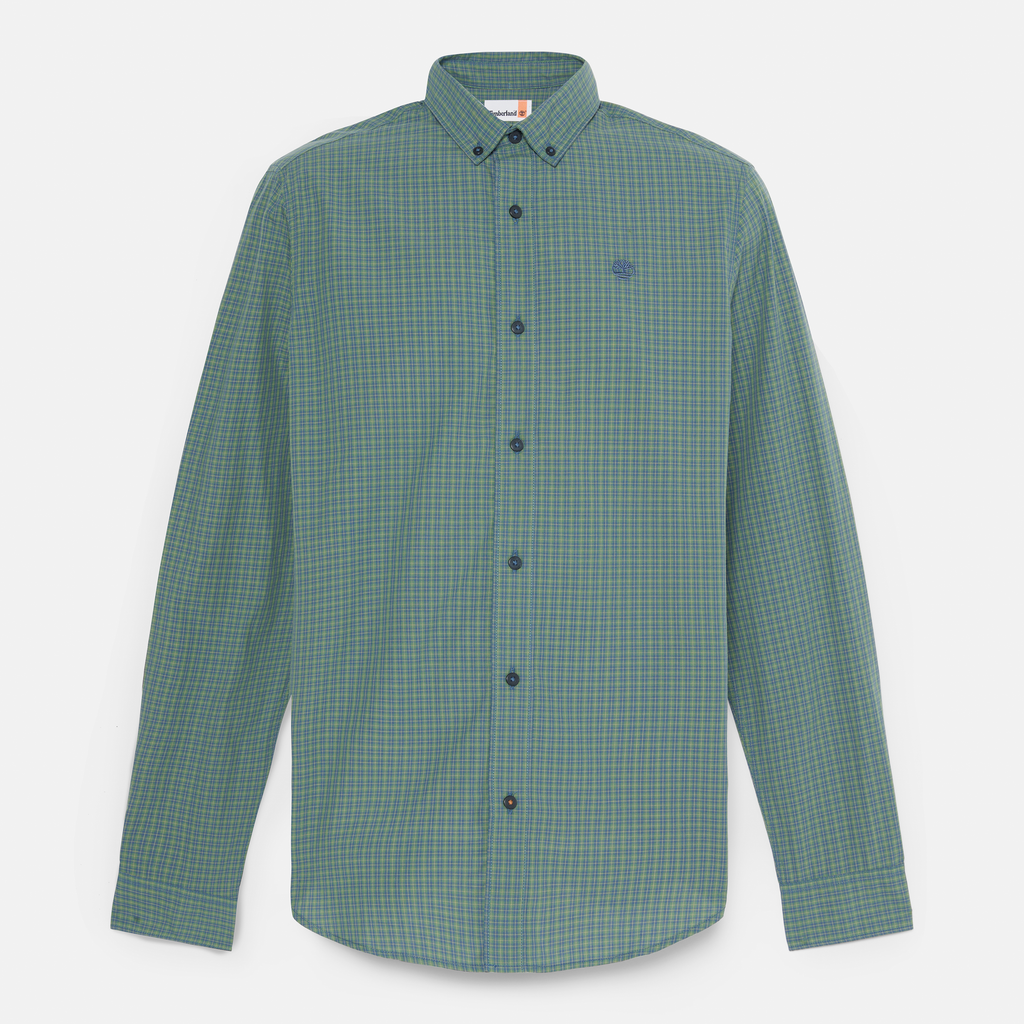 Micro Plaid Poplin Shirt For Men